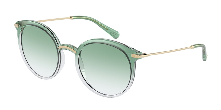 DOLCE & GABBANA DG6158 Phantos Sunglasses  33048E-GREEN PASTEL GRADIENT CRYSTAL 52-21-140 - Color Map green