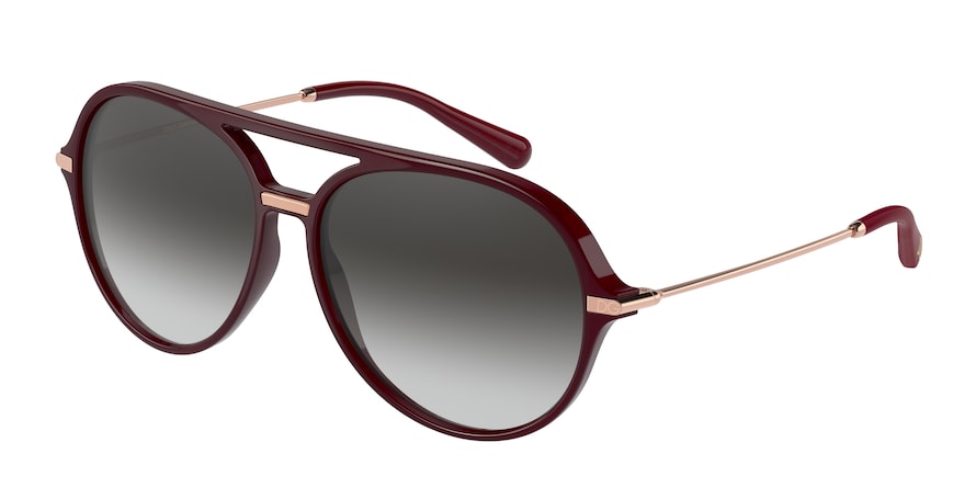 DOLCE & GABBANA DG6159 Pilot Sunglasses  32858G-TRANSPARENT BORDEAUX 58-14-140 - Color Map bordeaux