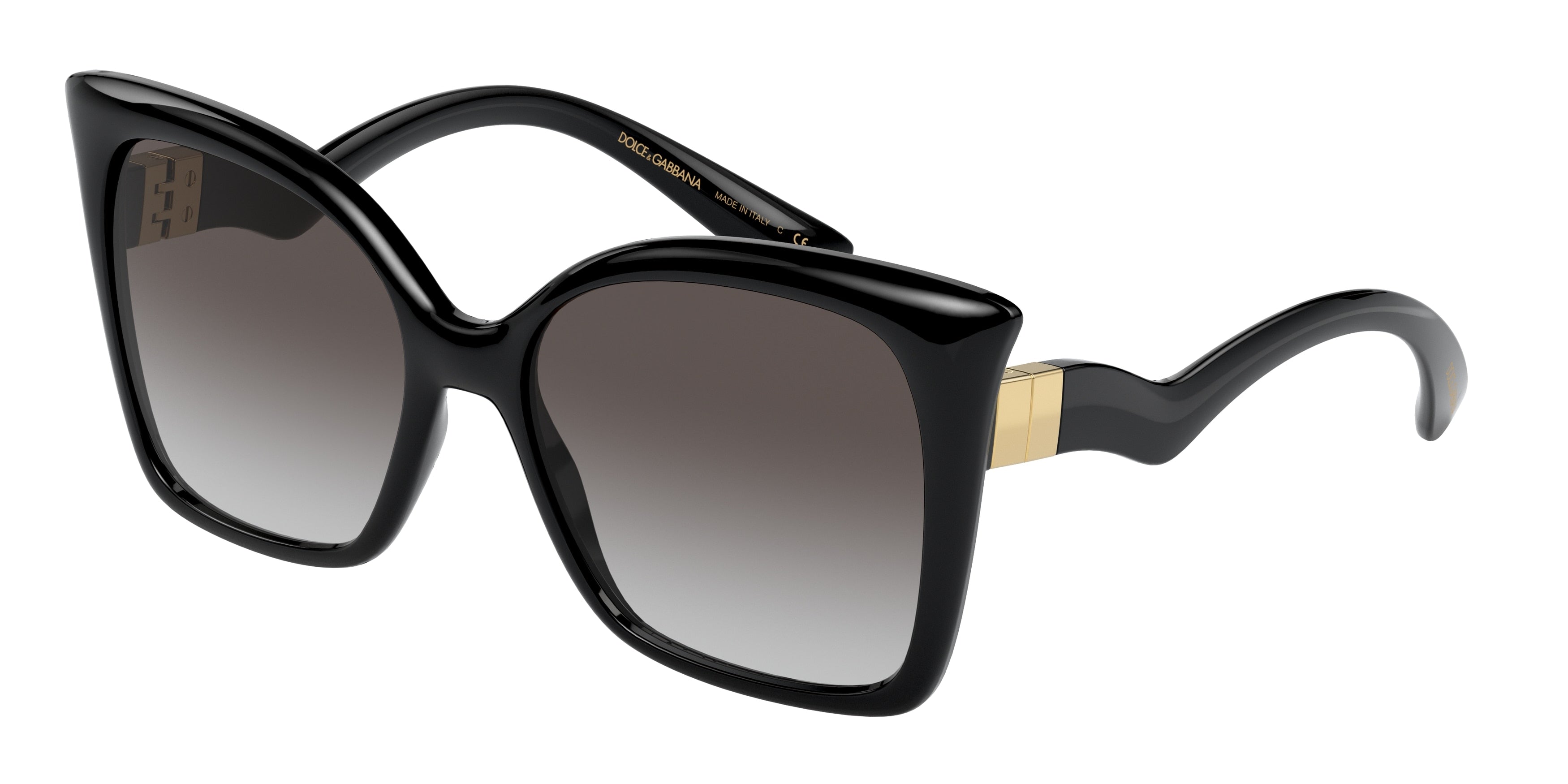 DOLCE & GABBANA DG6168 Butterfly Sunglasses  501/8G-Black 56-140-17 - Color Map Black