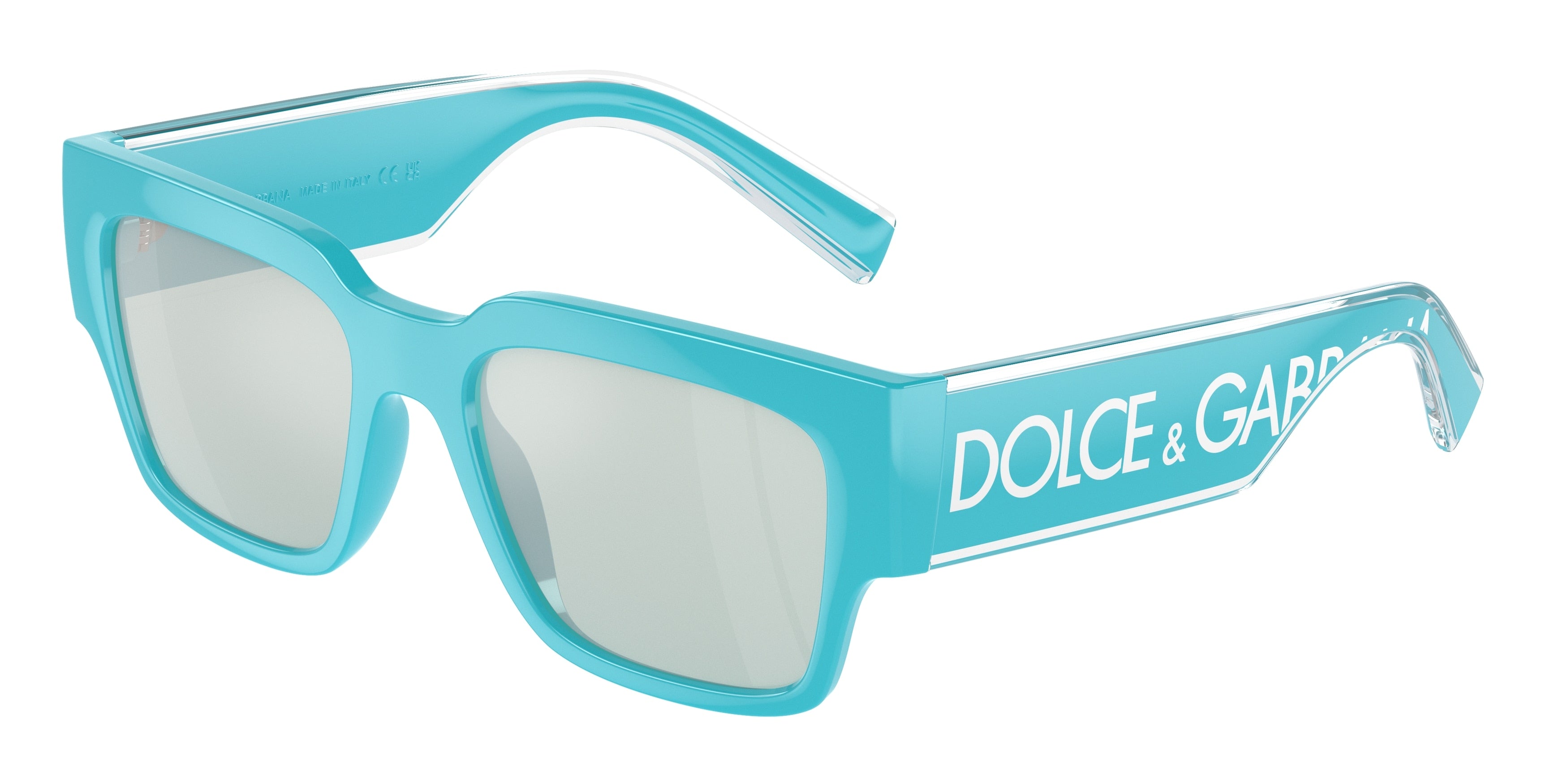 DOLCE & GABBANA DG6184 Square Sunglasses  334665-Azure 52-145-18 - Color Map Blue