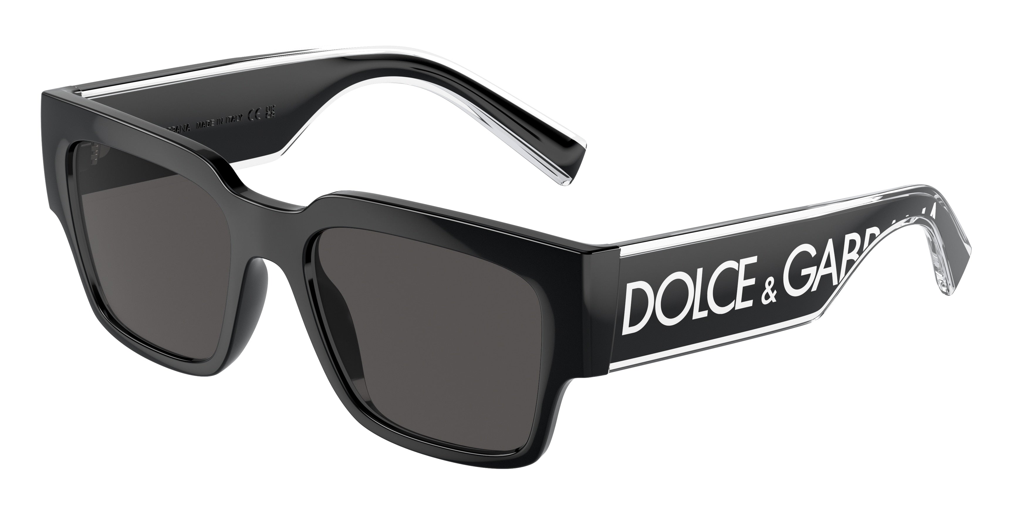 DOLCE & GABBANA DG6184 Square Sunglasses  501/87-Black 52-145-18 - Color Map Black