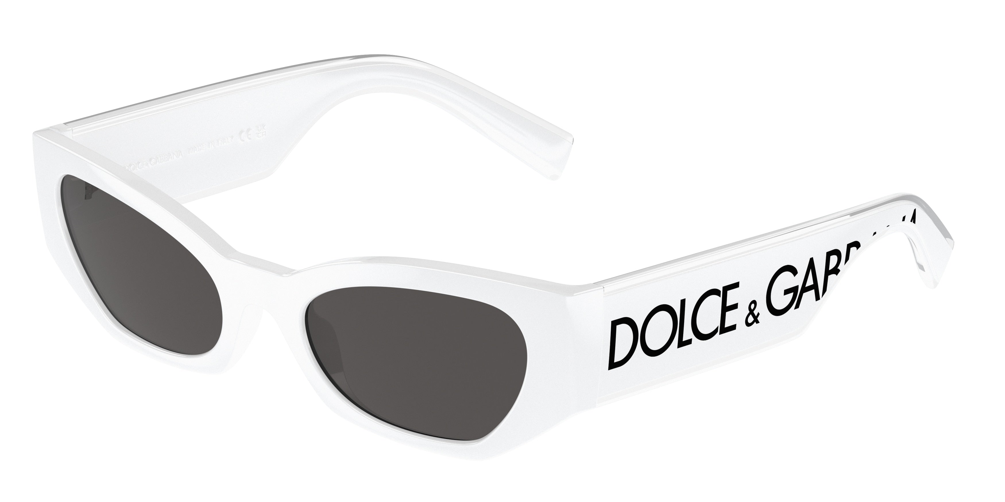 DOLCE & GABBANA DG6186 Cat Eye Sunglasses  331287-White 52-145-20 - Color Map White
