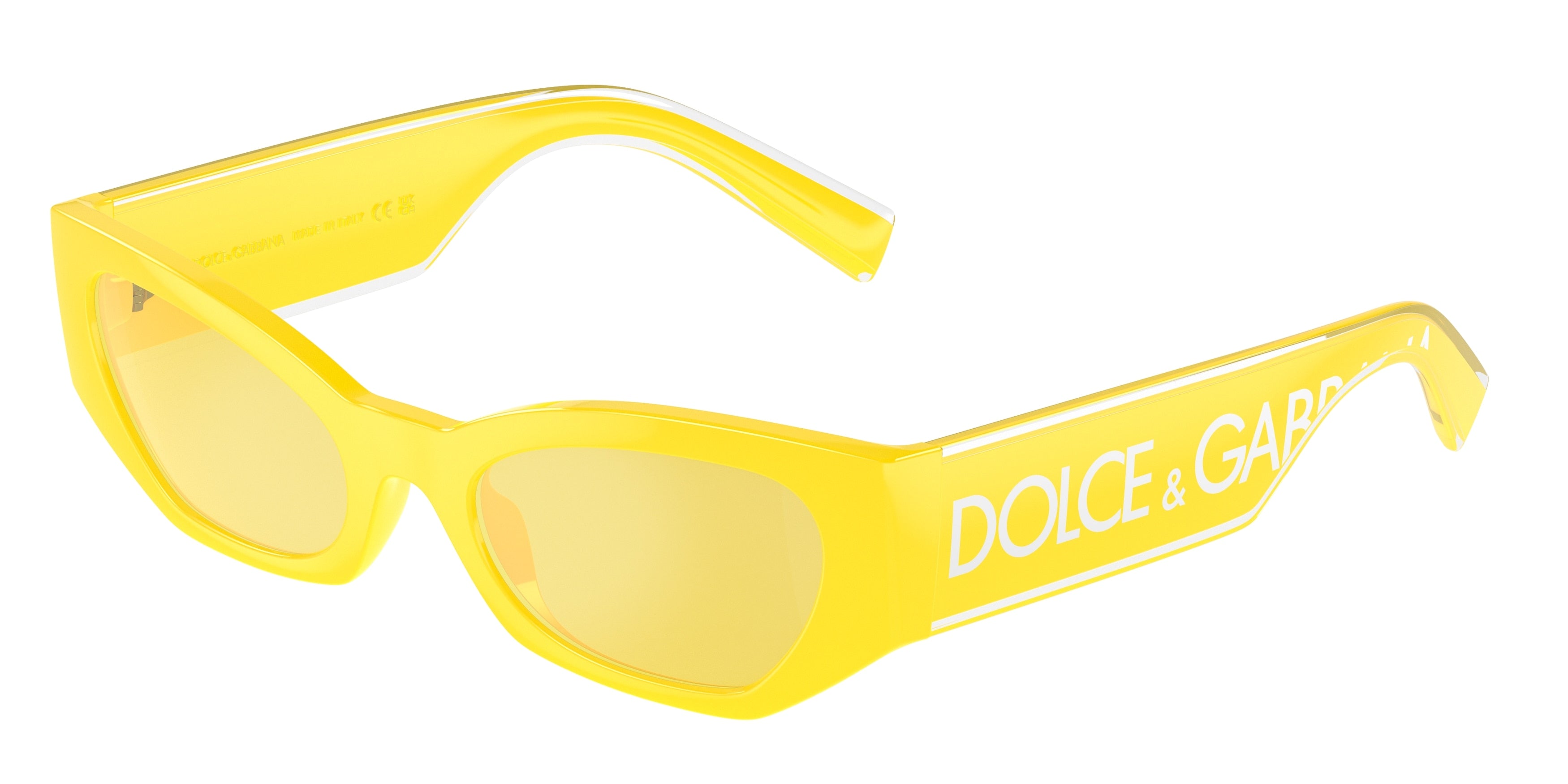 DOLCE & GABBANA DG6186 Cat Eye Sunglasses  333485-Yellow 52-145-20 - Color Map Yellow