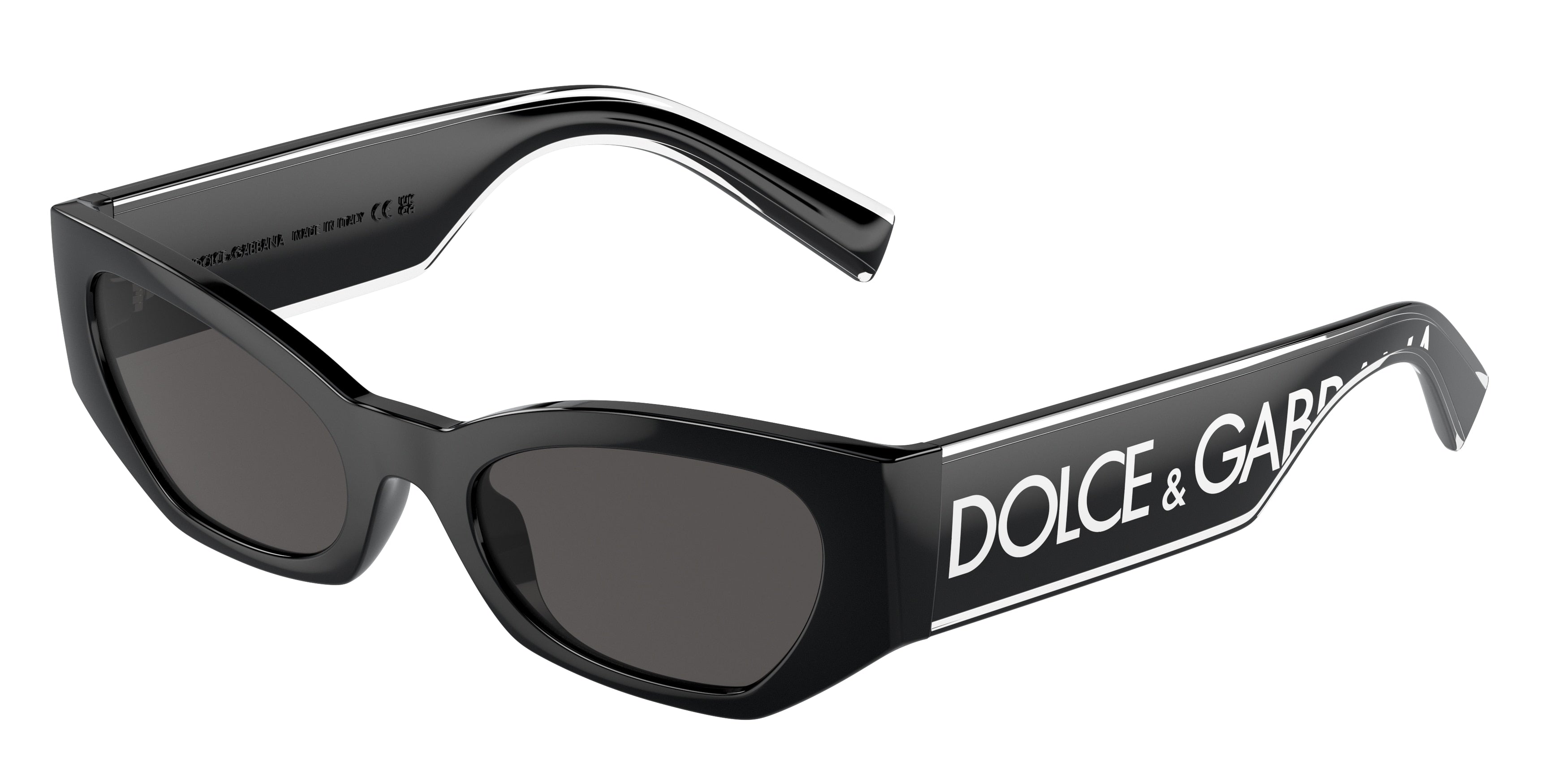 DOLCE & GABBANA DG6186 Cat Eye Sunglasses  501/87-Black 52-145-20 - Color Map Black