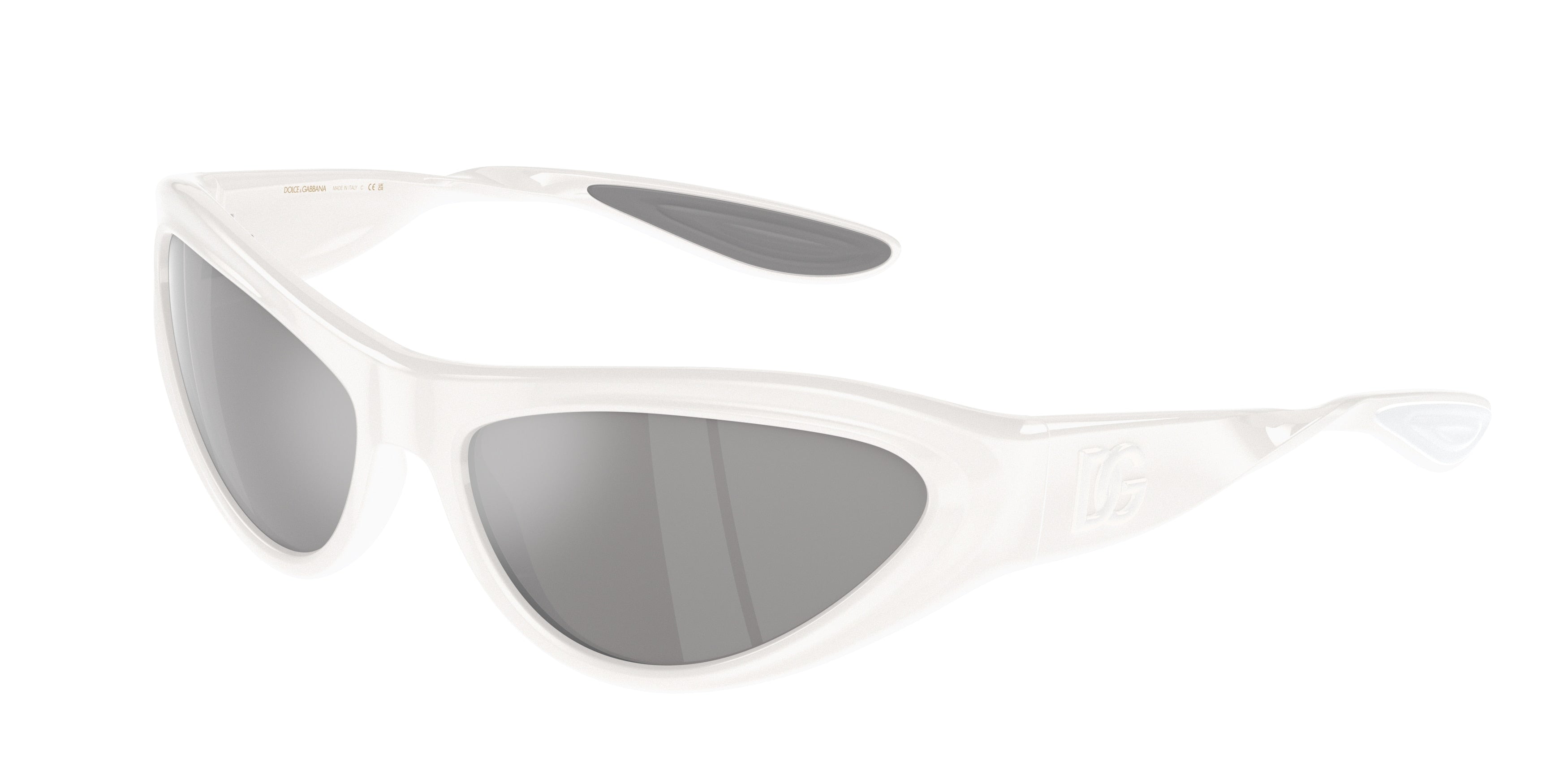 DOLCE & GABBANA DG6190 Cat Eye Sunglasses  33126G-White 60-130-16 - Color Map White