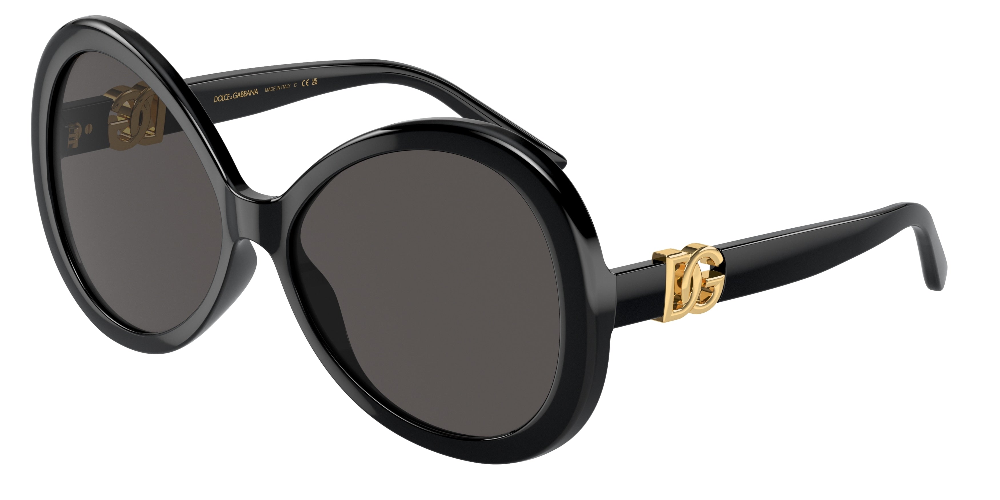 DOLCE & GABBANA DG6194U Oval Sunglasses  501/87-Black 60-145-16 - Color Map Black