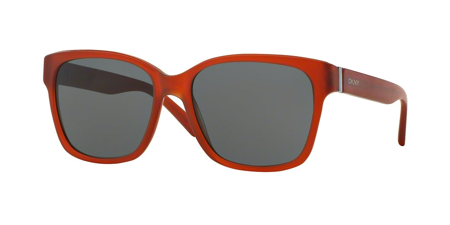 DKNY Donna Karan New York DY4096 Square Sunglasses  368187-BROWN BURNT 56-17-140 - Color Map orange