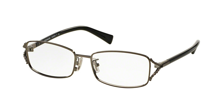 Coach HC5073 Rectangle Eyeglasses  9017-DARK SILVER/BLACK 54-16-135 - Color Map silver