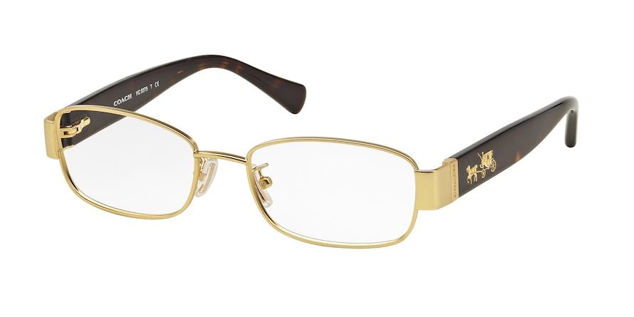 Coach HC5075 Rectangle Eyeglasses  9243-SATIN GOLD/DARK TORTOISE 51-17-135 - Color Map gold