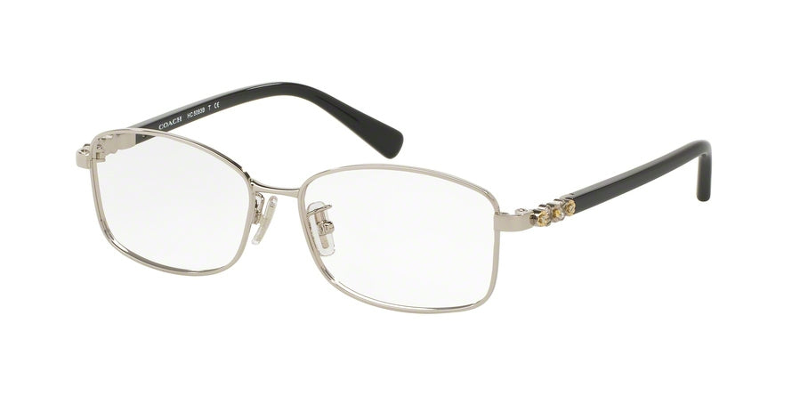 Coach HC5083B Rectangle Eyeglasses  9015-SILVER/BLACK 53-14-135 - Color Map silver