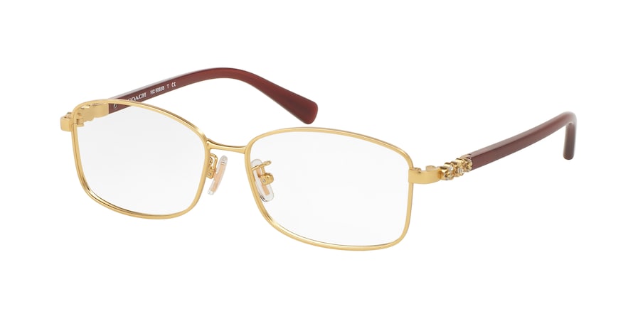 Coach HC5083B Rectangle Eyeglasses  9277-SATIN GOLD/MLKY BLK CHERRY 53-14-135 - Color Map gold