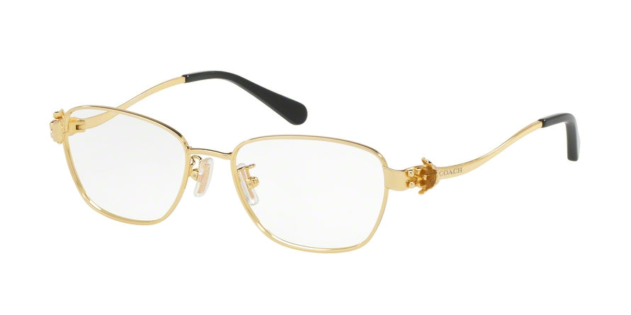 Coach HC5086 Rectangle Eyeglasses  9291-LIGHT GOLD/BLACK 50-16-135 - Color Map gold