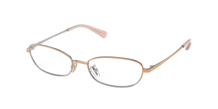 Coach HC5107 Pillow Eyeglasses  9338-SHINY ROSE GOLD/SHINY SILVER 53-17-140 - Color Map gold