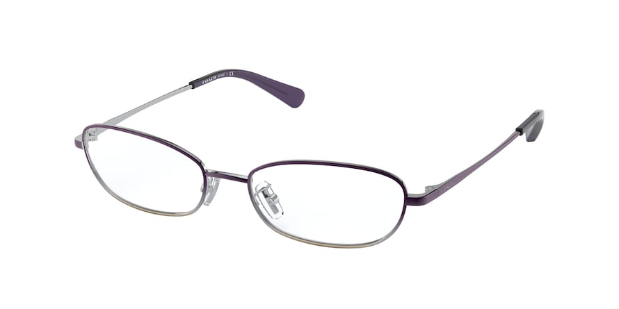 Coach HC5107 Pillow Eyeglasses  9342-SHINY PURPLE/WHITE CHROME/ROSE 53-17-140 - Color Map purple/reddish