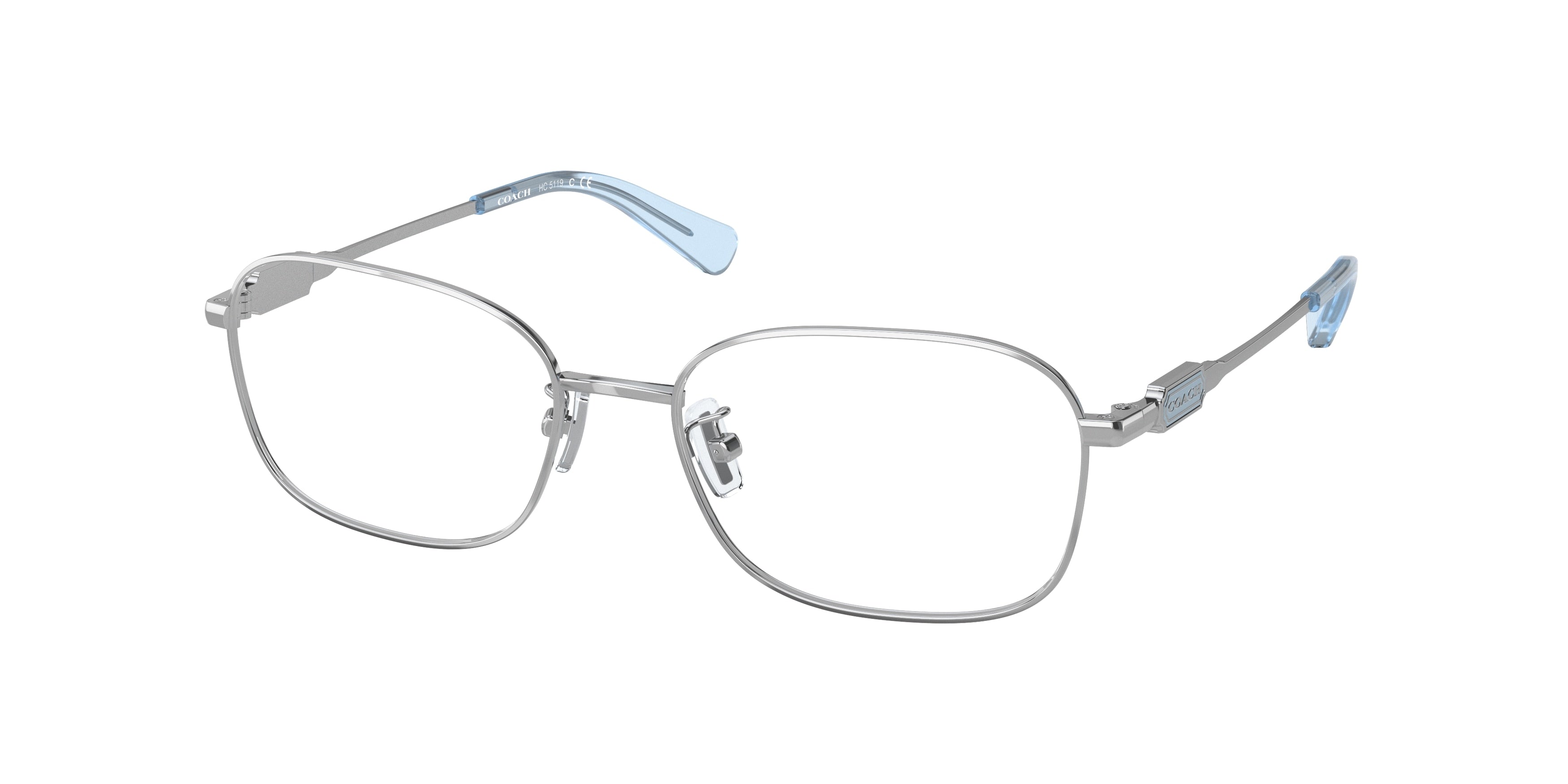 Coach HC5119 Rectangle Eyeglasses  9353-Silver 53-140-17 - Color Map Silver