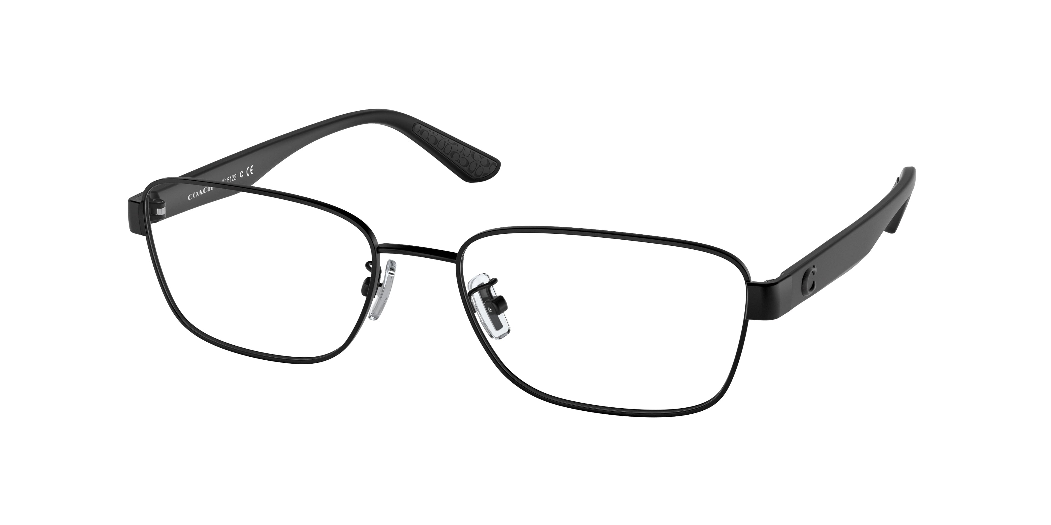 Coach C2109 HC5122 Rectangle Eyeglasses  9390-Satin Black 56-140-18 - Color Map Black