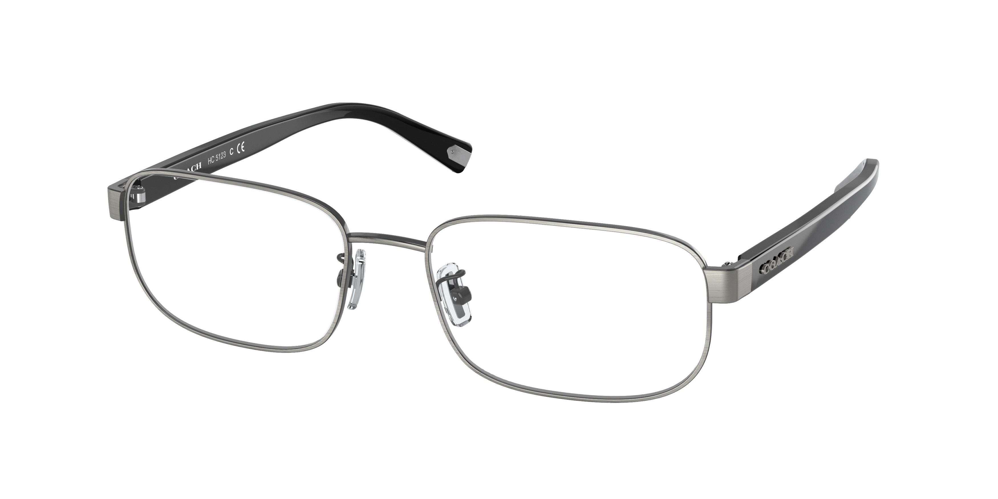 Coach C2107 HC5123 Rectangle Eyeglasses  9376-Antique Silver 57-145-18 - Color Map Silver