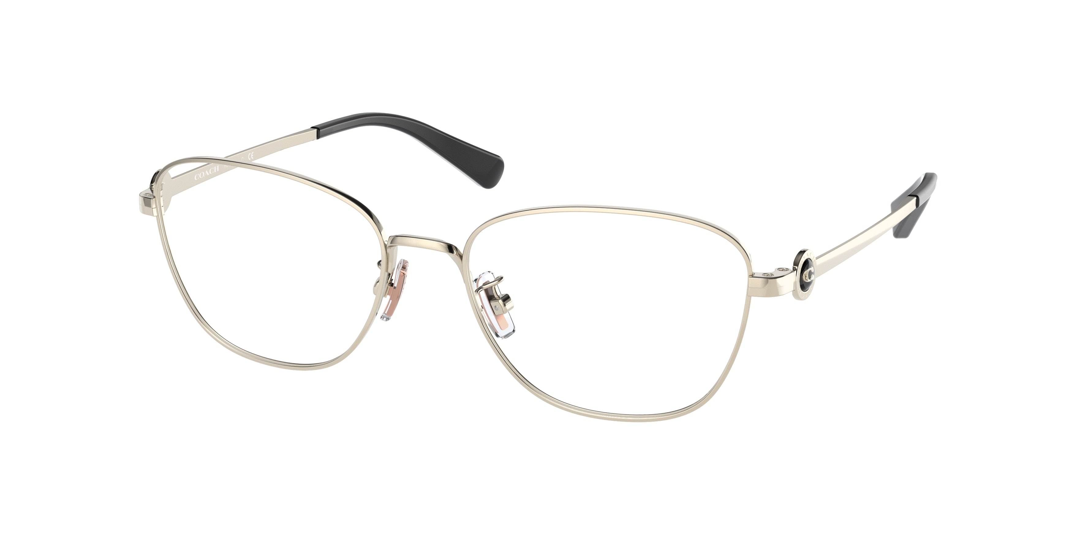Coach HC5128 Rectangle Eyeglasses  9005-Shiny Light Gold 54-140-17 - Color Map Gold