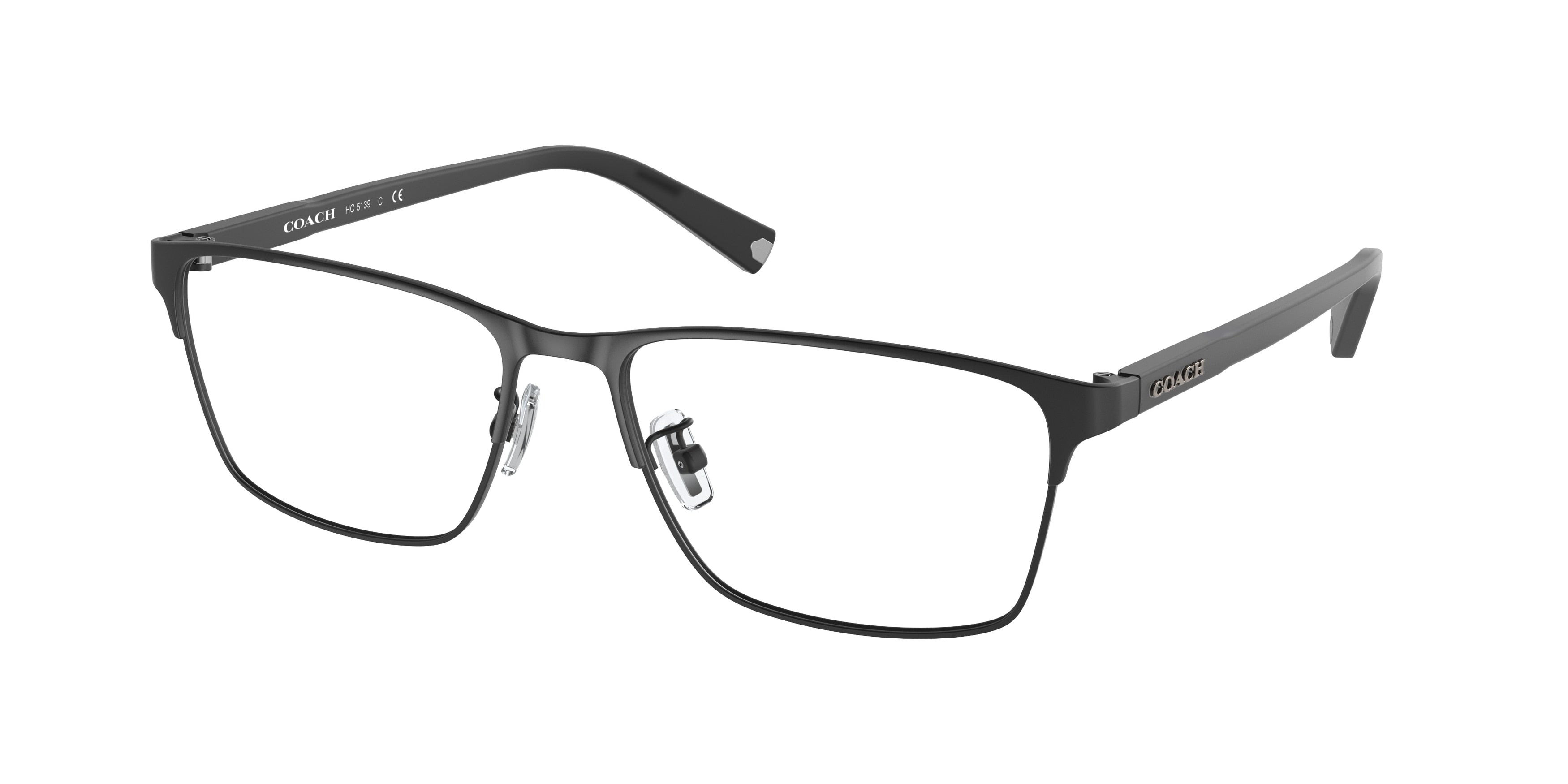 Coach HC5139 Rectangle Eyeglasses  9370-Matte Black 57-145-17 - Color Map Black