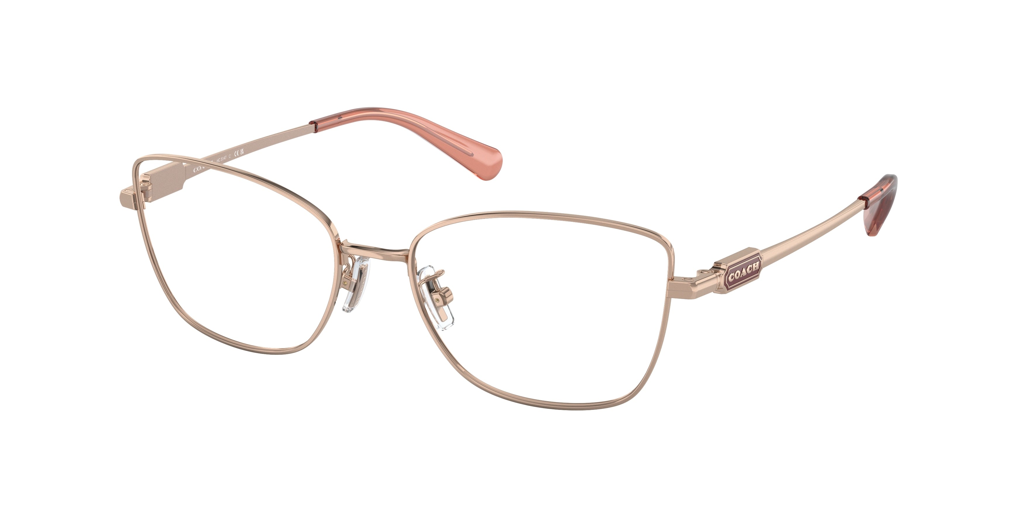 Coach HC5147 Irregular Eyeglasses  9331-Shiny Rose Gold 53-140-17 - Color Map Gold