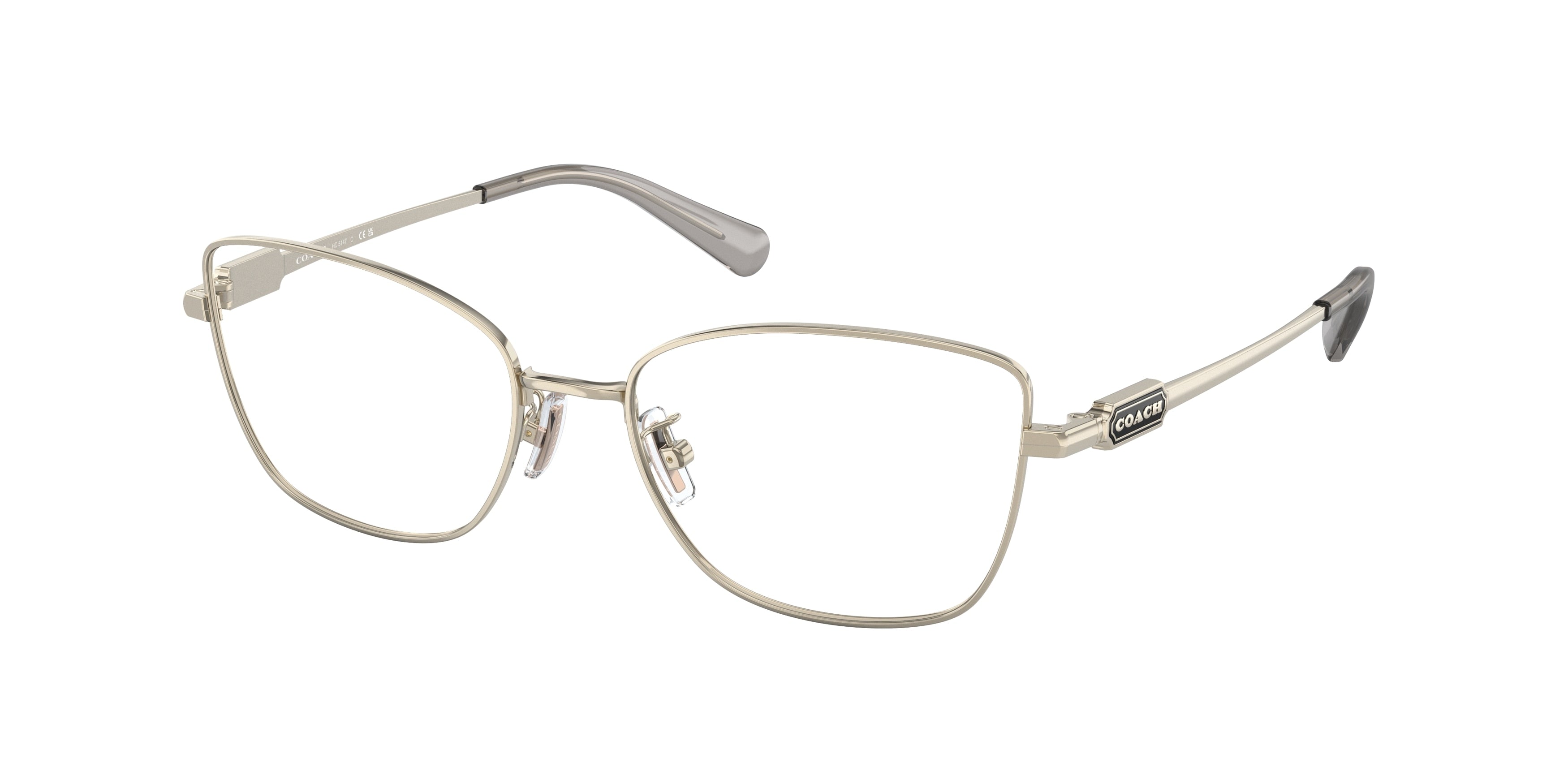Coach HC5147 Irregular Eyeglasses  9424-Shiny Light Gold 51-140-17 - Color Map Gold
