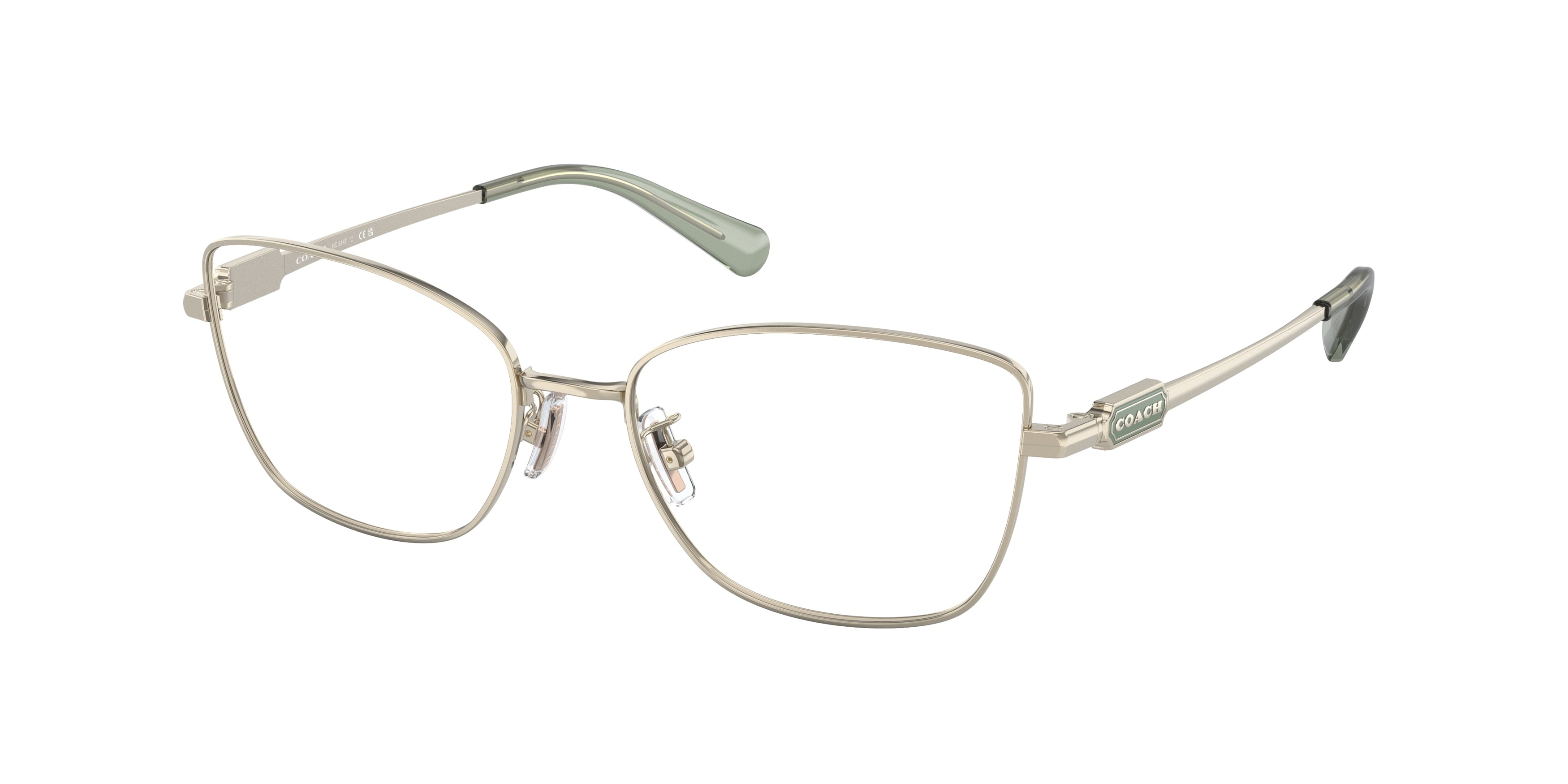 Coach HC5147 Irregular Eyeglasses  9425-Shiny Light Gold 53-140-17 - Color Map Gold