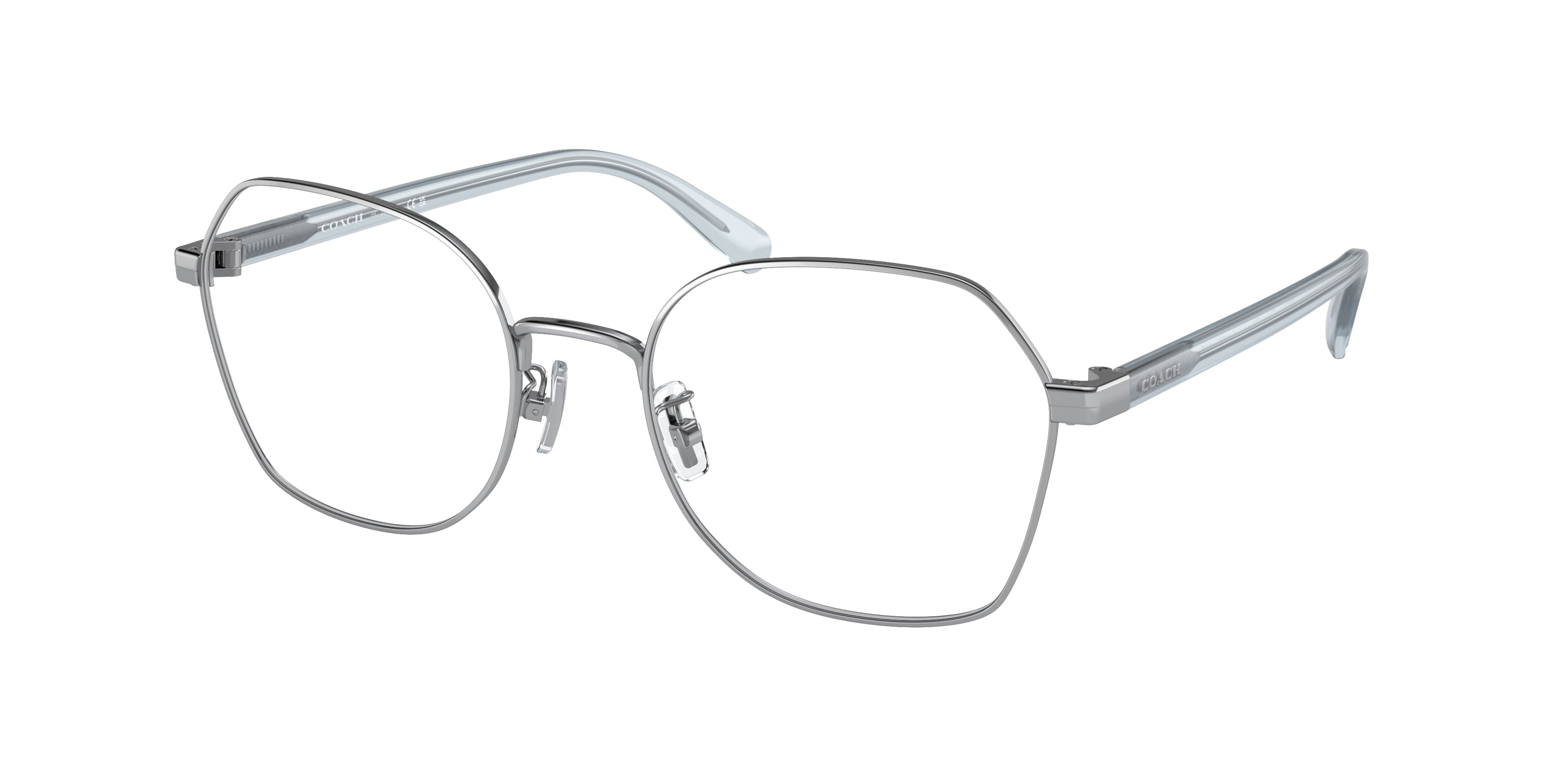 Coach HC5155 Irregular Eyeglasses  9001-Shiny Silver 54-140-20 - Color Map Silver