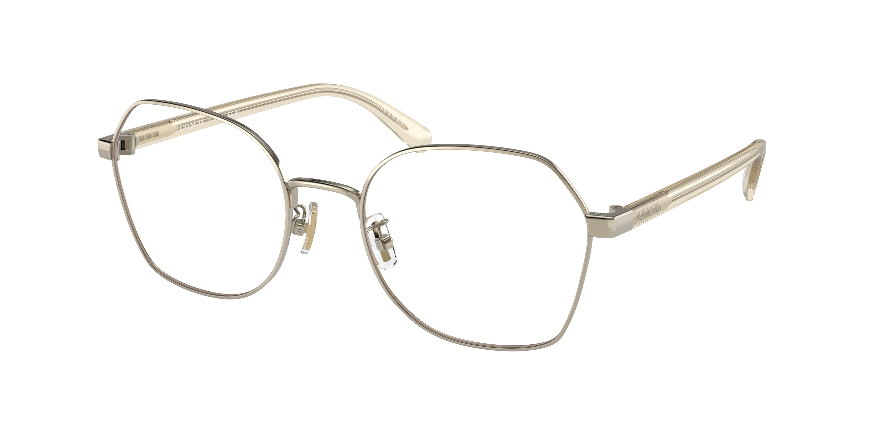 Coach HC5155 Irregular Eyeglasses  9436-Shiny Light Gold 54-140-20 - Color Map Gold