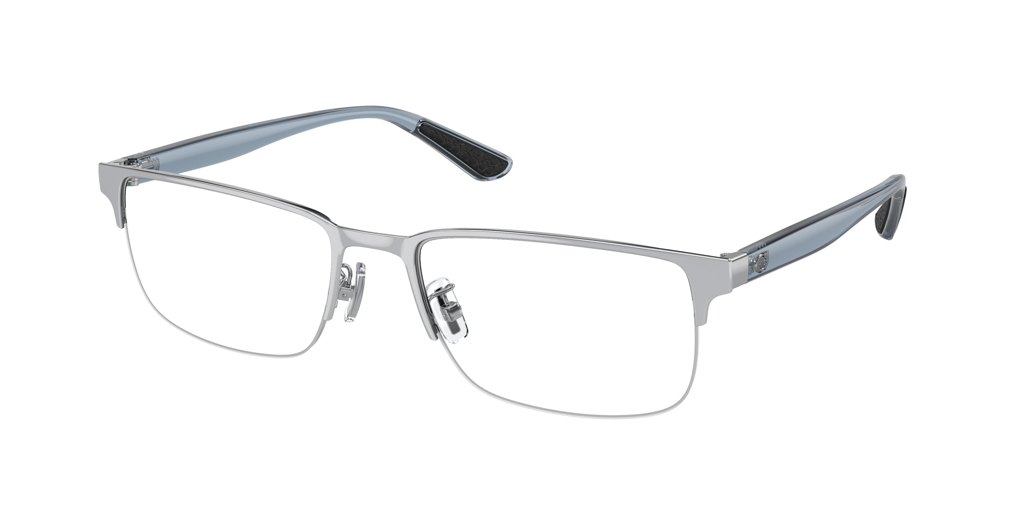 Coach HC5158 Rectangle Eyeglasses  9001-Shiny Silver 56-145-19 - Color Map Silver
