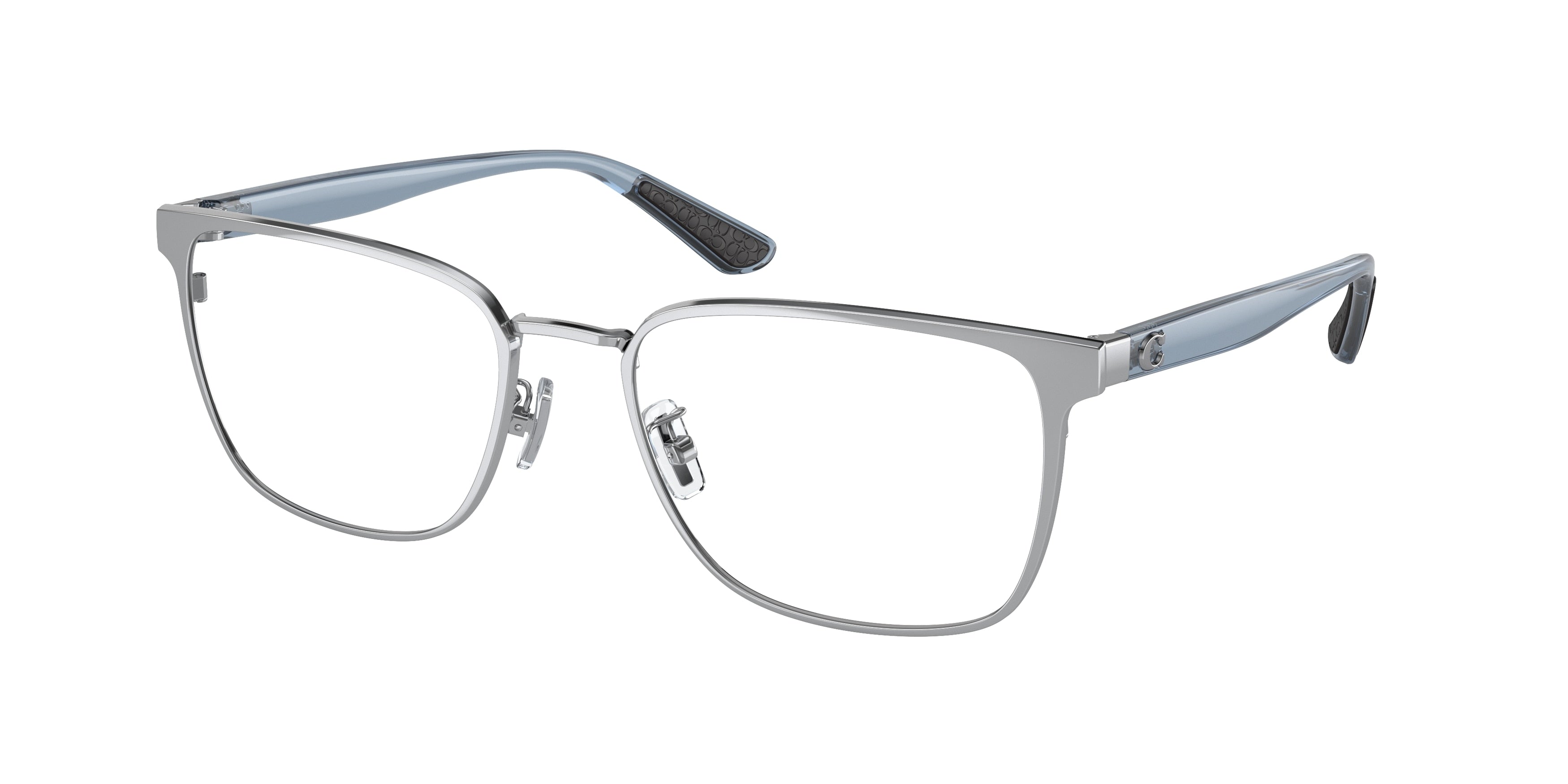 Coach HC5159 Rectangle Eyeglasses  9001-Shiny Silver 55-145-19 - Color Map Silver