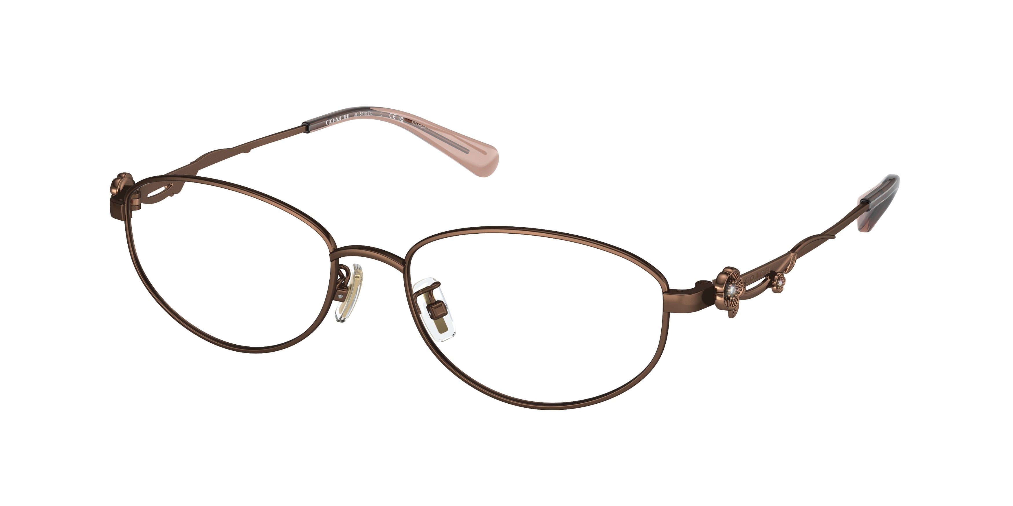 Coach HC5161TD Oval Eyeglasses  9410-Satin Bronze 54-145-17 - Color Map Copper