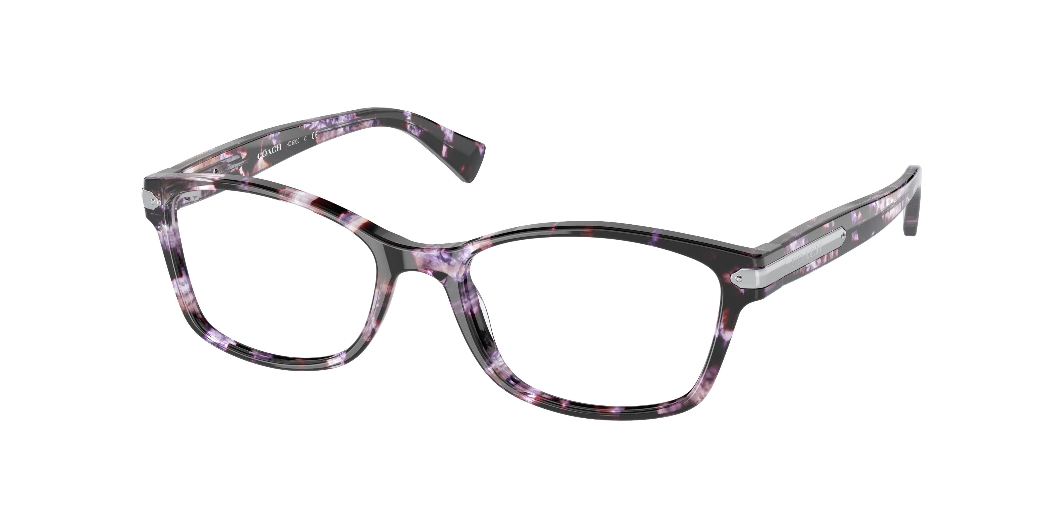 Coach HC6065 Rectangle Eyeglasses  5548-Purple Tortoise 51-135-17 - Color Map Violet