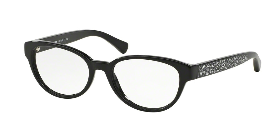 Coach HC6069 Oval Eyeglasses  5002-BLACK 51-17-135 - Color Map black