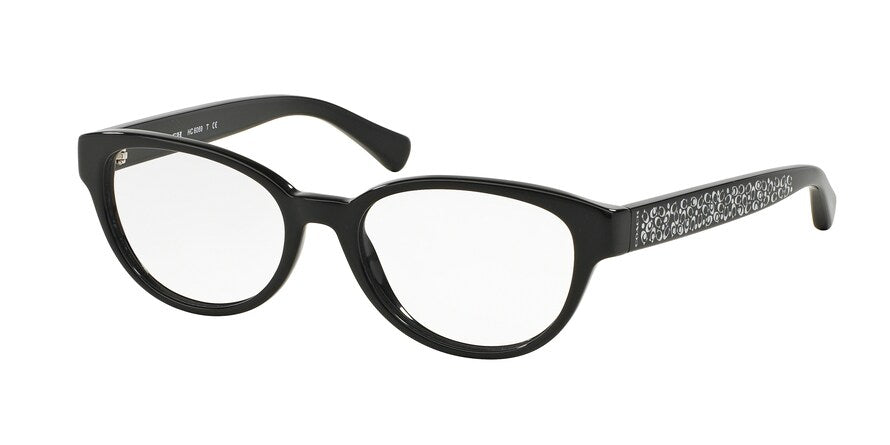Coach HC6069 Oval Eyeglasses  5002-BLACK 49-17-135 - Color Map black