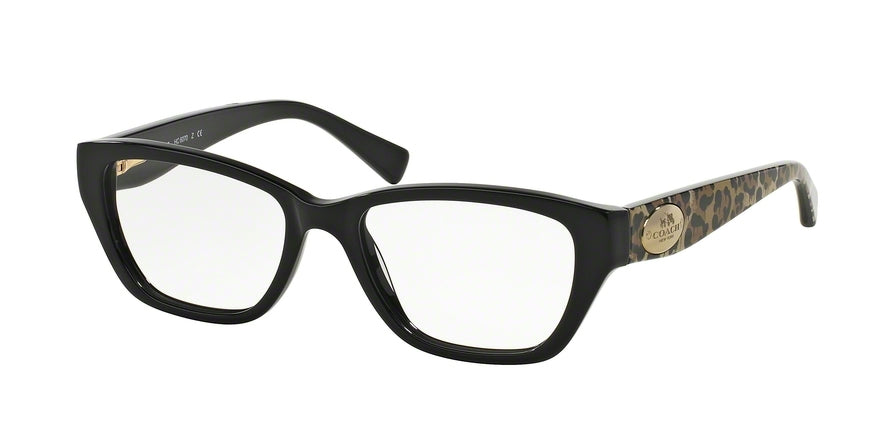 Coach HC6070 Cat Eye Eyeglasses  5342-BLACK/WILD BEAST 53-17-135 - Color Map black