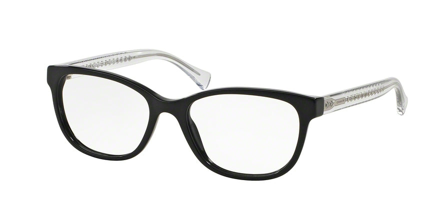 Coach HC6072 Square Eyeglasses  5327-BLACK GLITTER/CRYSTAL 52-17-135 - Color Map black