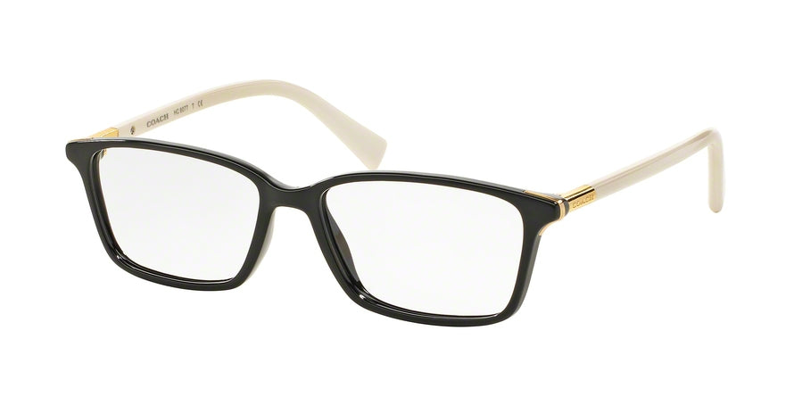Coach HC6077 Rectangle Eyeglasses  5340-BLACK/IVORY 53-15-135 - Color Map black