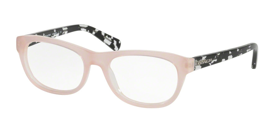 Coach HC6081F Rectangle Eyeglasses  5350-BLUSH/BLACK CRYSTAL MOSAIC 53-18-135 - Color Map black