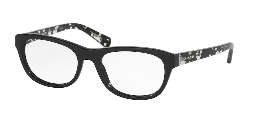 Coach HC6081 Rectangle Eyeglasses  5348-BLACK/BLACK CRYSTAL MOSAIC 51-18-135 - Color Map black