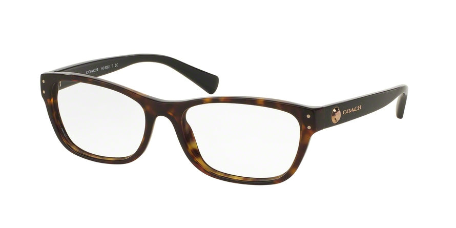 Coach HC6082F Rectangle Eyeglasses  5244-DARK TORTOISE/BLACK 53-17-135 - Color Map havana