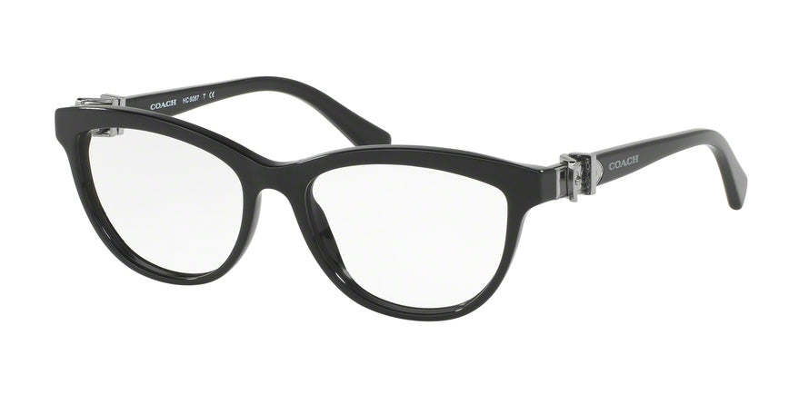 Coach HC6087F Cat Eye Eyeglasses  5002-BLACK 53-16-135 - Color Map black