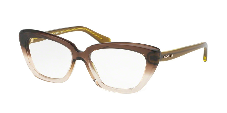 Coach HC6090 Cat Eye Eyeglasses  5400-OLIVE BROWN GRADIENT/OLIVE 52-15-135 - Color Map green