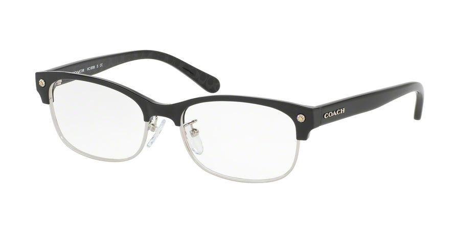 Coach HC6098 Cat Eye Eyeglasses  5431-BLACK SILVER/BLACK GUN SIG C 53-17-135 - Color Map black