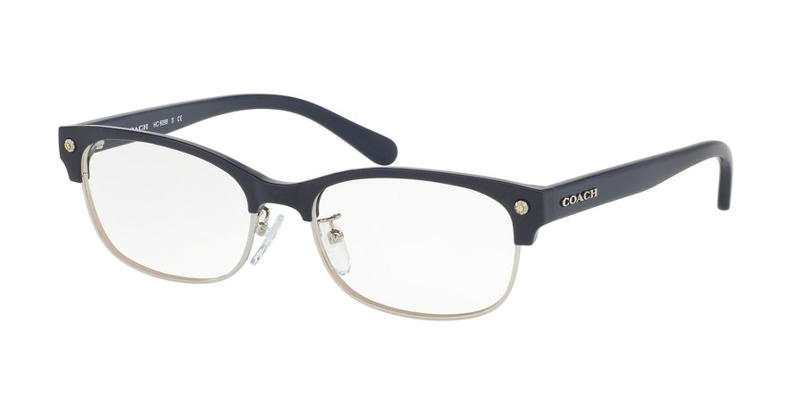 Coach HC6098 Cat Eye Eyeglasses  5433-NAVY SILVER/NAVY 53-17-135 - Color Map blue