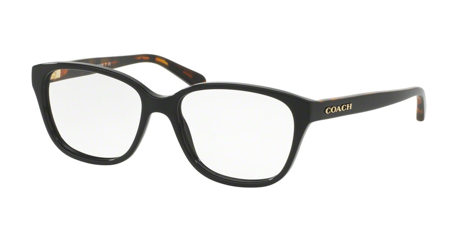 Coach HC6103F Square Eyeglasses  5442-BLACK/ BLACK TORTOISE 54-16-140 - Color Map black