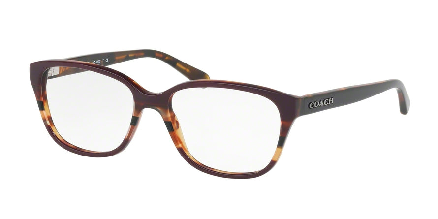 Coach HC6103F Square Eyeglasses  5478-OXBLOOD TORT VARSITY STRIPE 54-16-140 - Color Map bordeaux