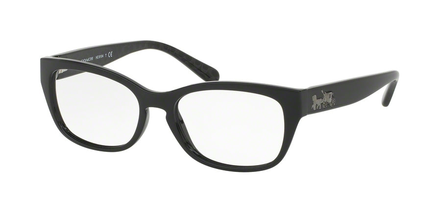 Coach HC6104F Square Eyeglasses  5420-BLACK/BLACK GUNMETAL SIG C 53-16-140 - Color Map black