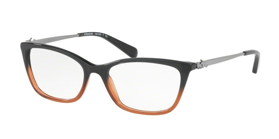 Coach HC6107 Rectangle Eyeglasses  5475-BLACK AMBER GLITTER GRADIENT 54-17-140 - Color Map black