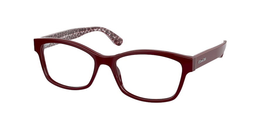 Coach HC6116F Rectangle Eyeglasses  5029-SOLID BURGUNDY 54-16-140 - Color Map bordeaux