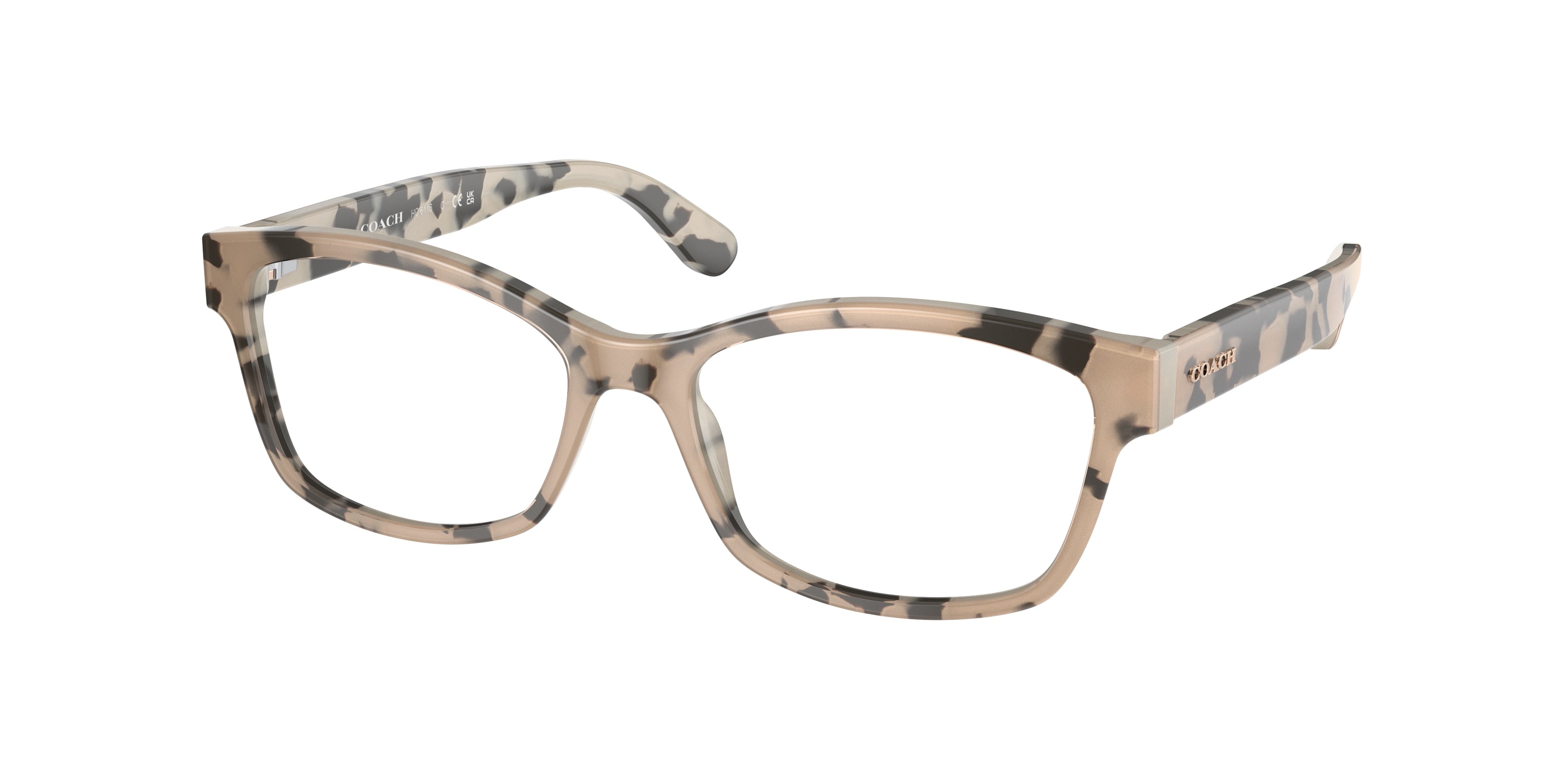 Coach HC6116 Rectangle Eyeglasses  5729-Pink Tortoise 54-135-16 - Color Map Tortoise